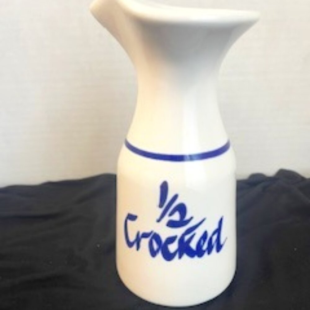 Stoneware Pottery 1/2 Crocked wine Pitcher